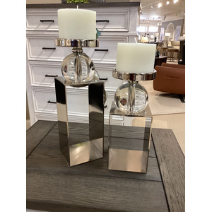 Lucian Nickel Candleholders, Set/2