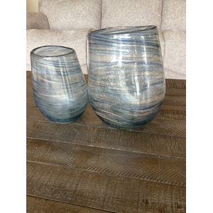 Aurora Swirl Vases, S/2