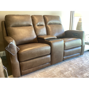 Maxwell Power Reclining Loveseat with Console, Power Headrests and Lumbar