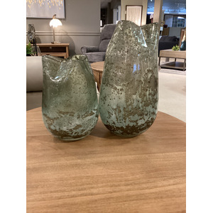 Chianti Seeded Glass Vases Set/2