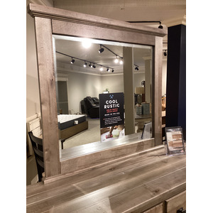 Cool Rustic Landscape Mirror - Stone Grey