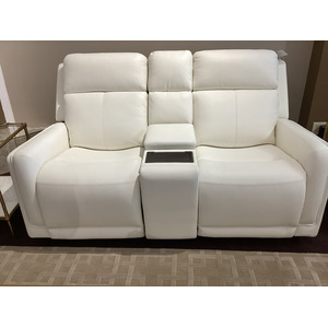 Alister Power Gliding Loveseat with Console, Power Headrests & Lumbar