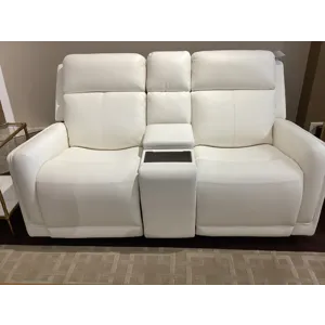 Alister Power Gliding Loveseat with Console, Power Headrests & Lumbar
