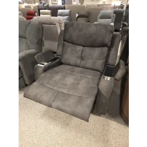 Arlington Fabric Chair &amp; a Half Recliner w/ Power Recline, Dual Storage Arms, Cupholder, Slot Ch