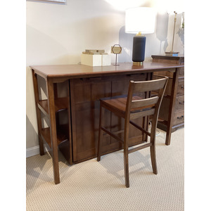 Siesta Desk Bed, Stool, & Mattress - Black Walnut