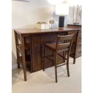 Siesta Desk Bed, Stool, &amp; Mattress - Black Walnut