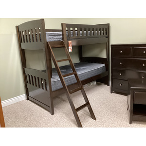 Cinnamon Twin Twin Bunk in Stonewash