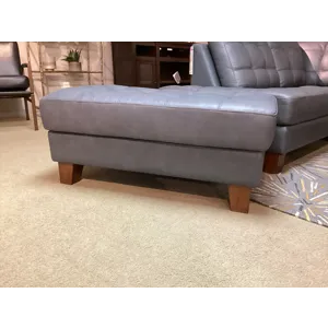 Transitional Accent Cocktail Ottoman with Tapered Feet