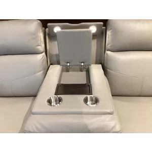 Vernon Power Reclining Sofa with Console, Power Headrest, Lumbar, Heat & Massage