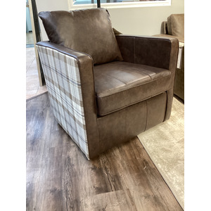 Heidi Leather/Vinyl Swivel Glider Chair