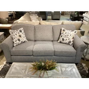 Annabel Fabric Stationary Sofa With Two(2 Pillows - Espresso