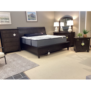 Cambridge 5 PC  Sleigh Storage Bedroom Set - Cracked Pepper
