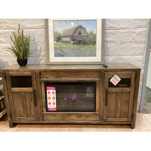 Finnegan 68" Fireplace Console - Sandy Brown