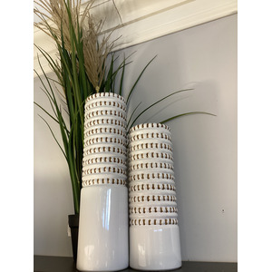 Angelou White Vases, Set/2