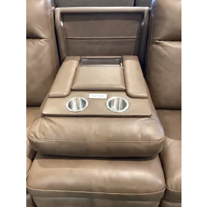 Dutch Power Reclining Sofa with Console, Power Headrest, & Lumbar