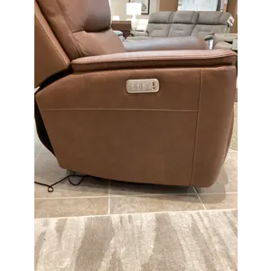 Henry Power Swivel Gliding Recliner with Power Headrest, Lumbar, Heat & Massage