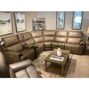 Carter 6 PC Power Reclining Sectional with Power Headrests &amp; Lumbar