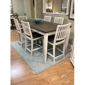 Caraway 7 PC Counter Height Dining Set - Aged Ivory