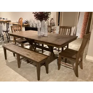 Carmel 6 PC Dining Set - Rustic Brown