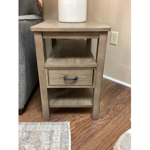 Costa Way-hamilton Rectangular Charging Chairside Table-Taupe