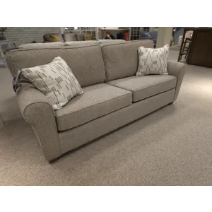 Shannon Fabric Queen Stationary Sofa Sleeper With Two(2 Pillows - Dark Walnut