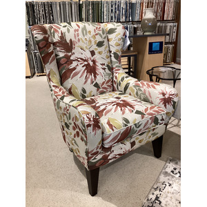 Lorette Fabric Stationary Chair - Espresso