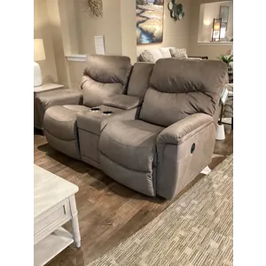 James Reclining Loveseat w/ Console - i-Kudos Mocha