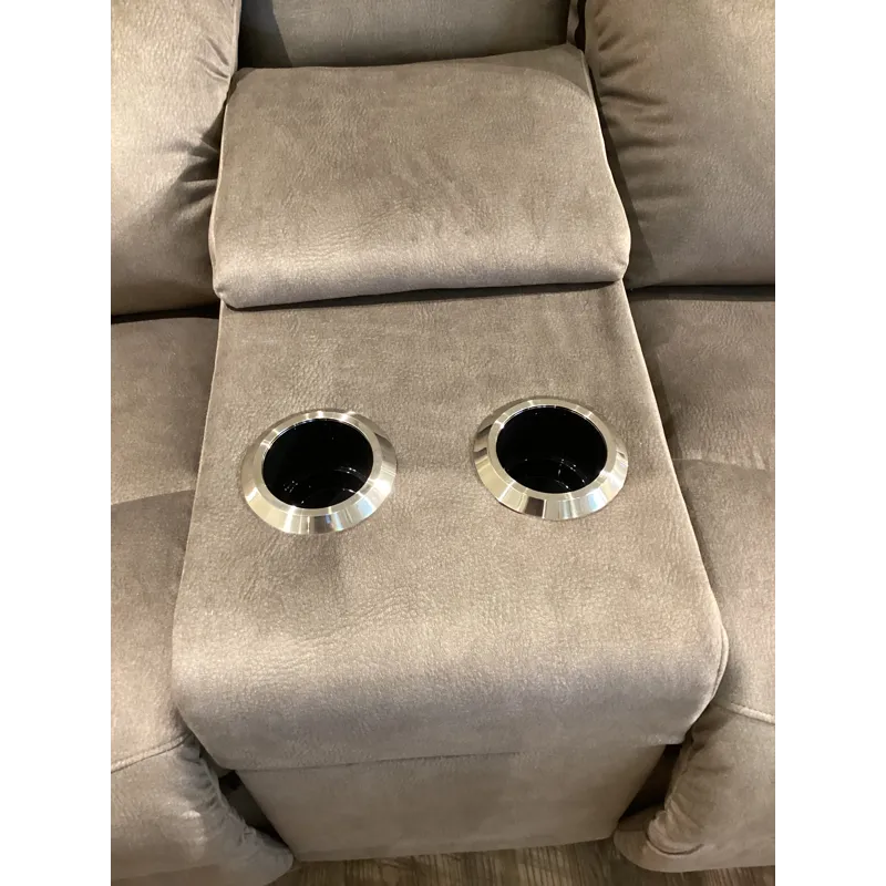 James Reclining Loveseat w/ Console - i-Kudos Mocha