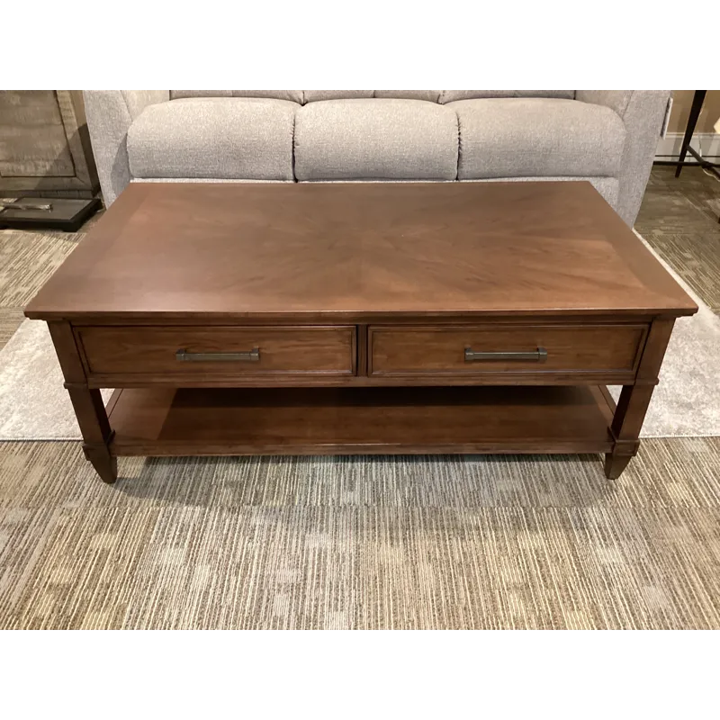 Longham Rectangular Drawer Coffee Table W/Casters