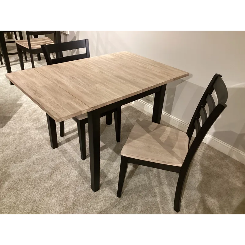 Bay City 3 PC Dining Set - Nature/Ebony