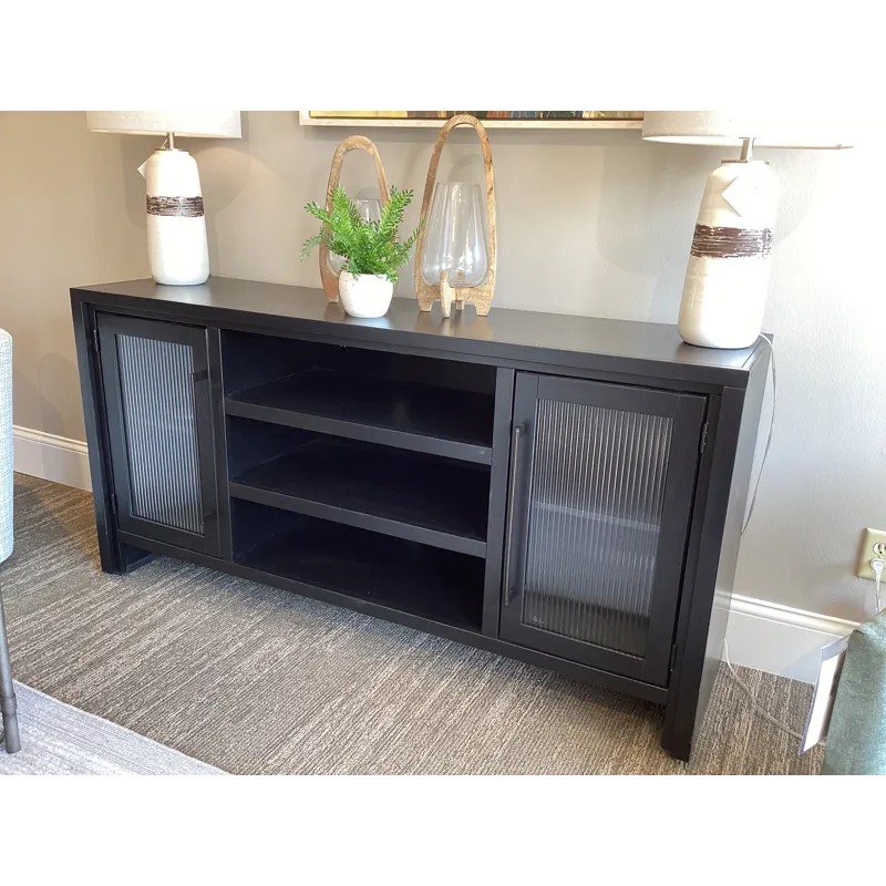 Tatum 66" Console w/ 2 Doors - Black
