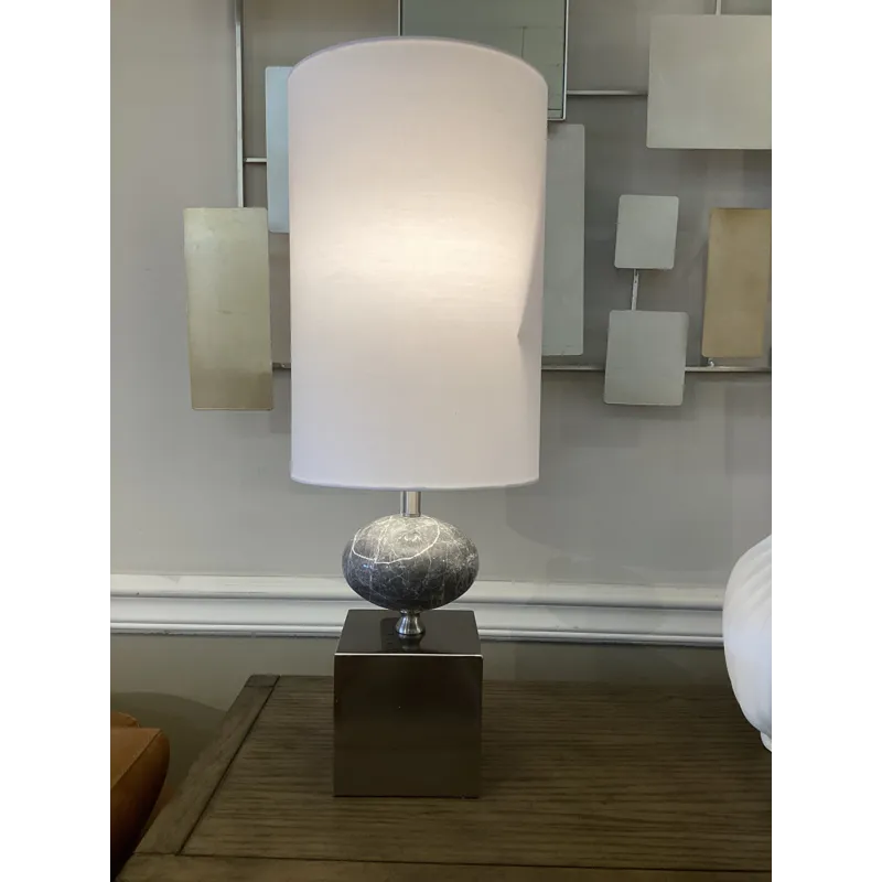 26" Halifax Grey Marble Table Lamp