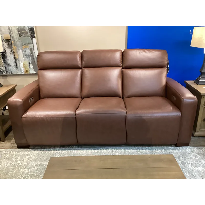 Acadia Power Reclining Sofa w/ Headrest - Dean Chestnut