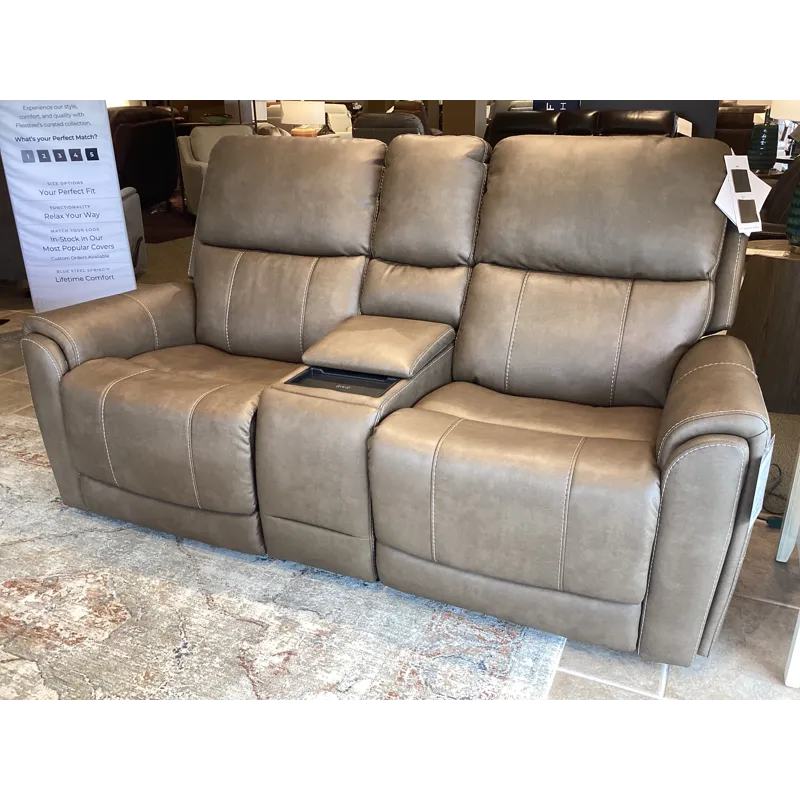 Carter Power Reclining Loveseat with Console & Power Headrests & Lumbar
