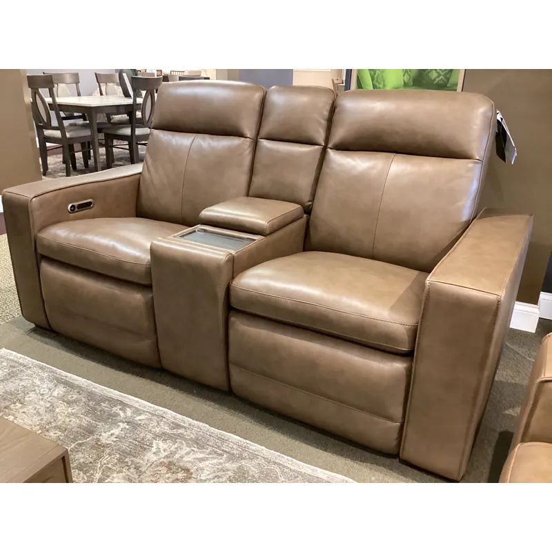 Dutch Power Reclining Loveseat with Console, Power Headrest & Lumbar