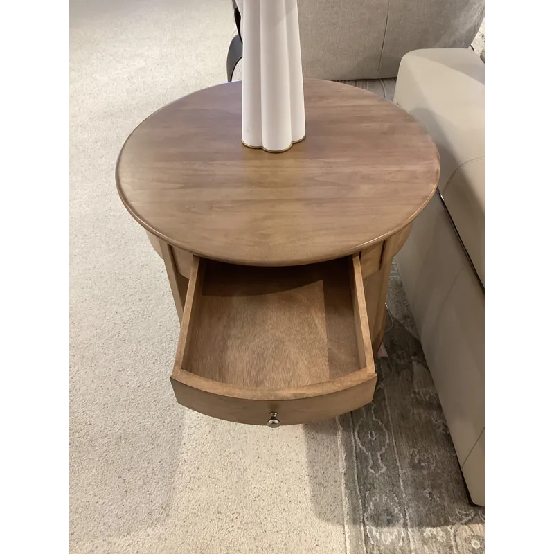 McKenzie Round End Table - Pecan
