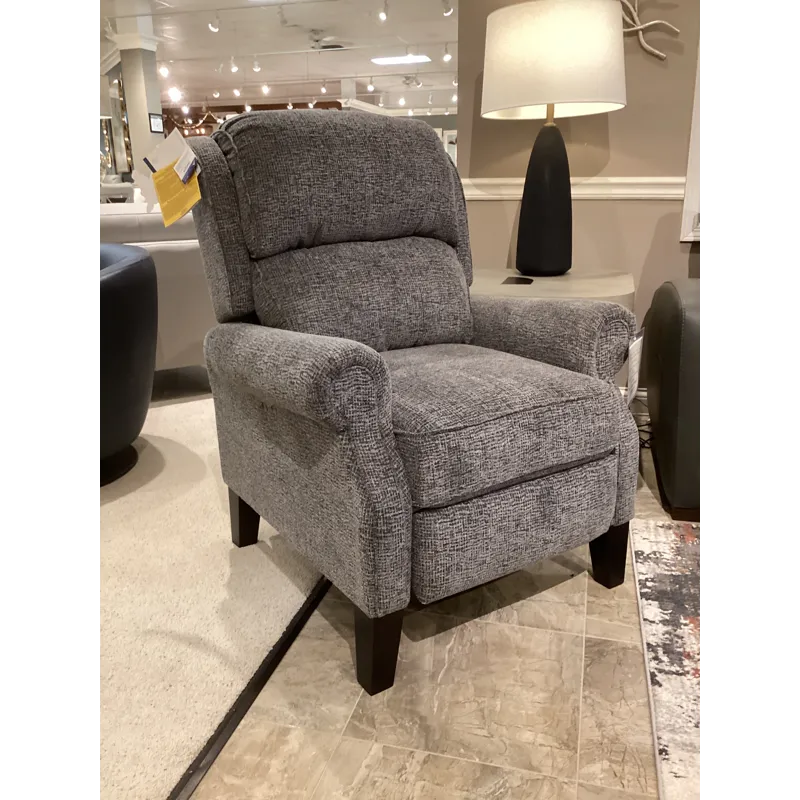 Joanna Fabric Power High Leg Recliner - Espresso