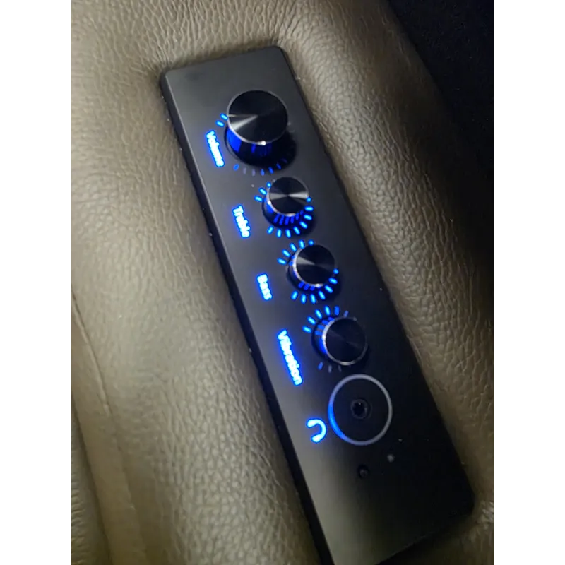 Daniel Triple Power Home Theater Leather Reclining Console Loveseat, Built-in Speakers, Heat and Mas