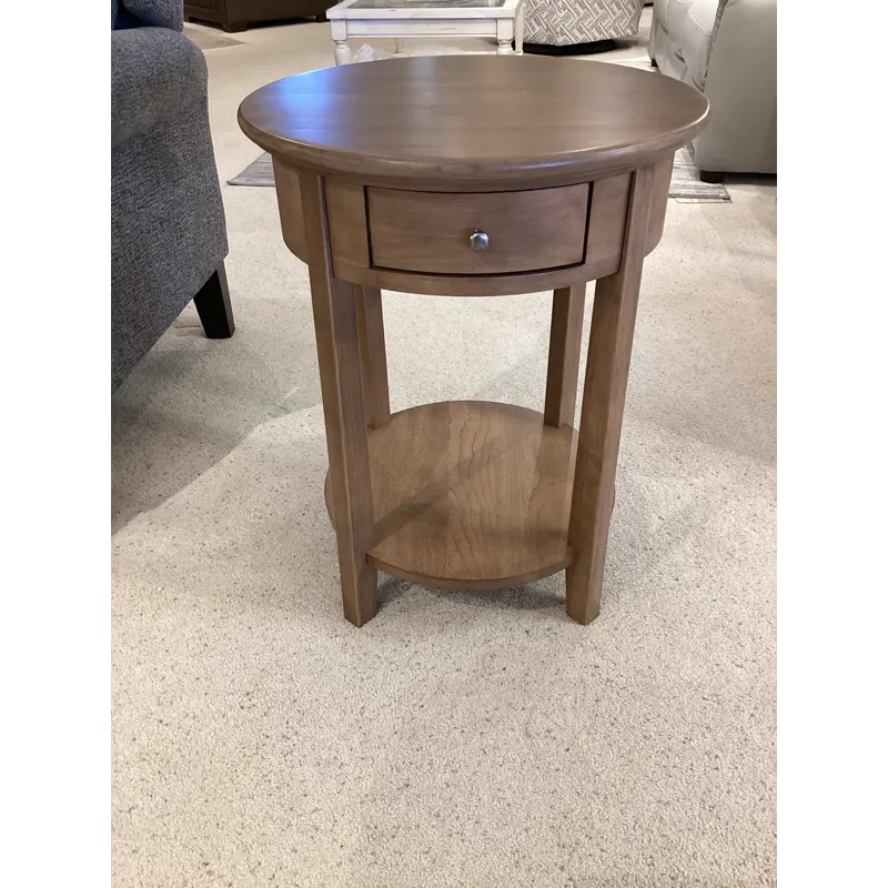 McKenzie Round Side Table - Pecan
