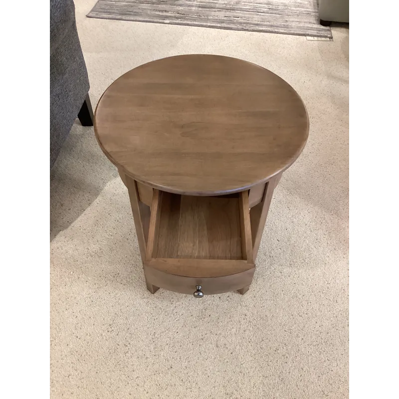 McKenzie Round Side Table - Pecan
