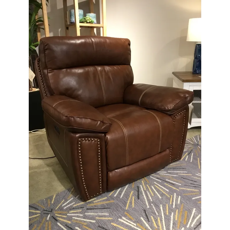 France Power Recliner w/ Power Headrest - Chestnut