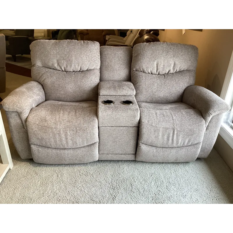 James Power Reclining Loveseat w/ Headrest, Lumbar &amp; Console
