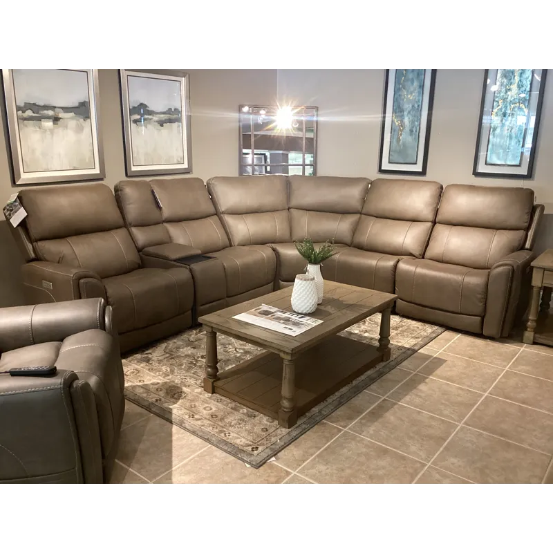 Carter 6 PC Power Reclining Sectional with Power Headrests &amp; Lumbar