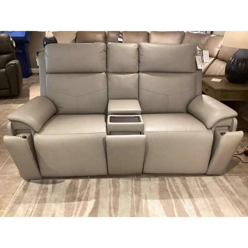 Vernon Power Reclining Loveseat with Console, Power Headrests, Lumbar, Heat & Massage