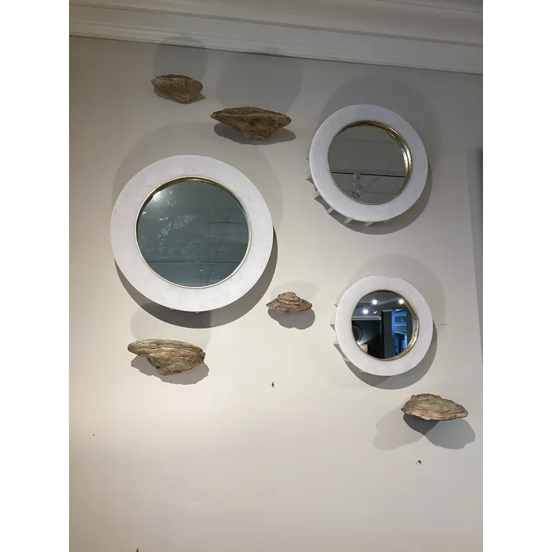 Halycon Abstract Mirrors, White S/3