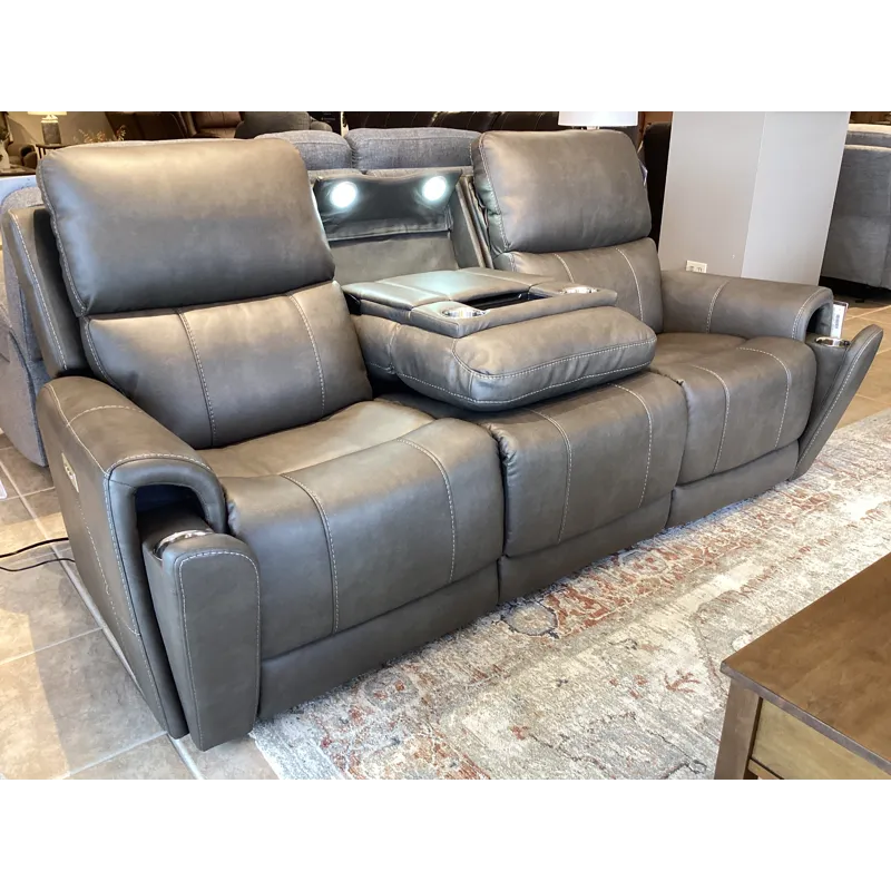 Carter Power Reclining Sofa with Console & Power Headrests & Lumbar
