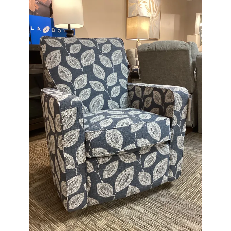 Midtown Swivel Glider Chair - Indigo