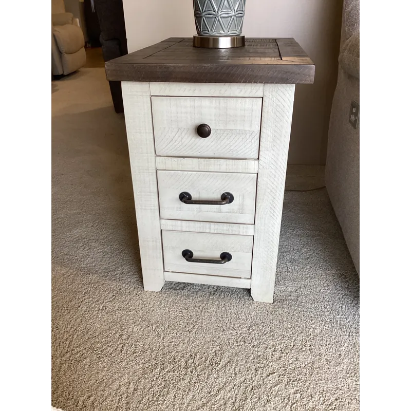 Madison County Power Chair Side - Vintage White