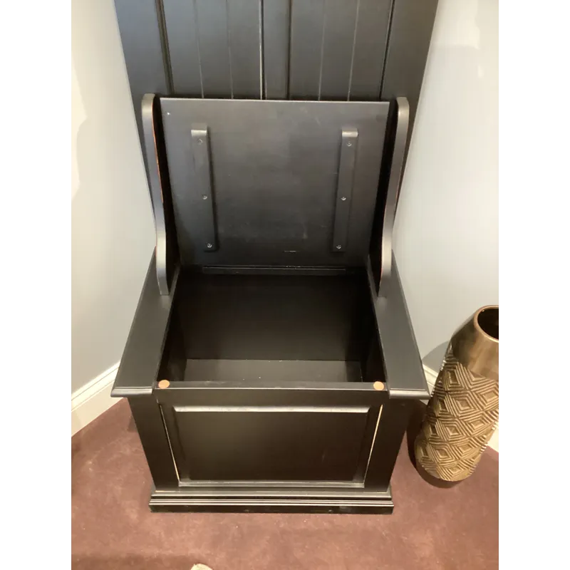 Hall Tree with Blanket Storage - Black