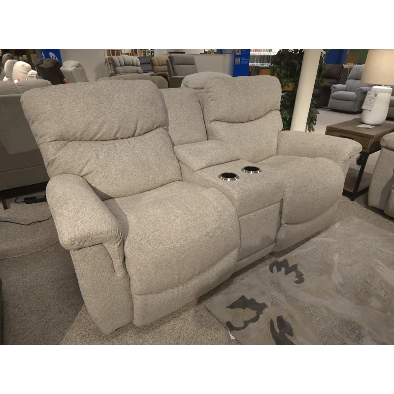 James Power Reclining Loveseat w/ Headrest, Lumbar &amp; Console